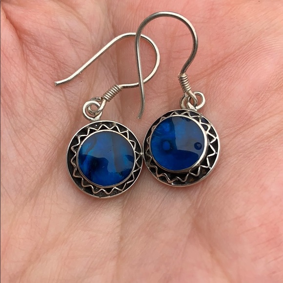 Sterling Abalone Earrings - Picture 9 of 10